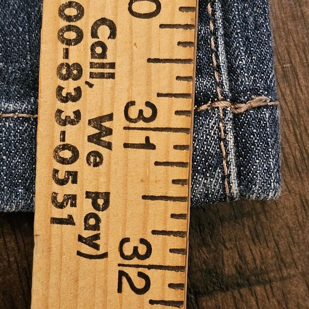 Tahari VTG Mid Rise Boot Cut Jeans Stretch Dark Blue Denim (See Desc. For Size) - Picture 10 of 12